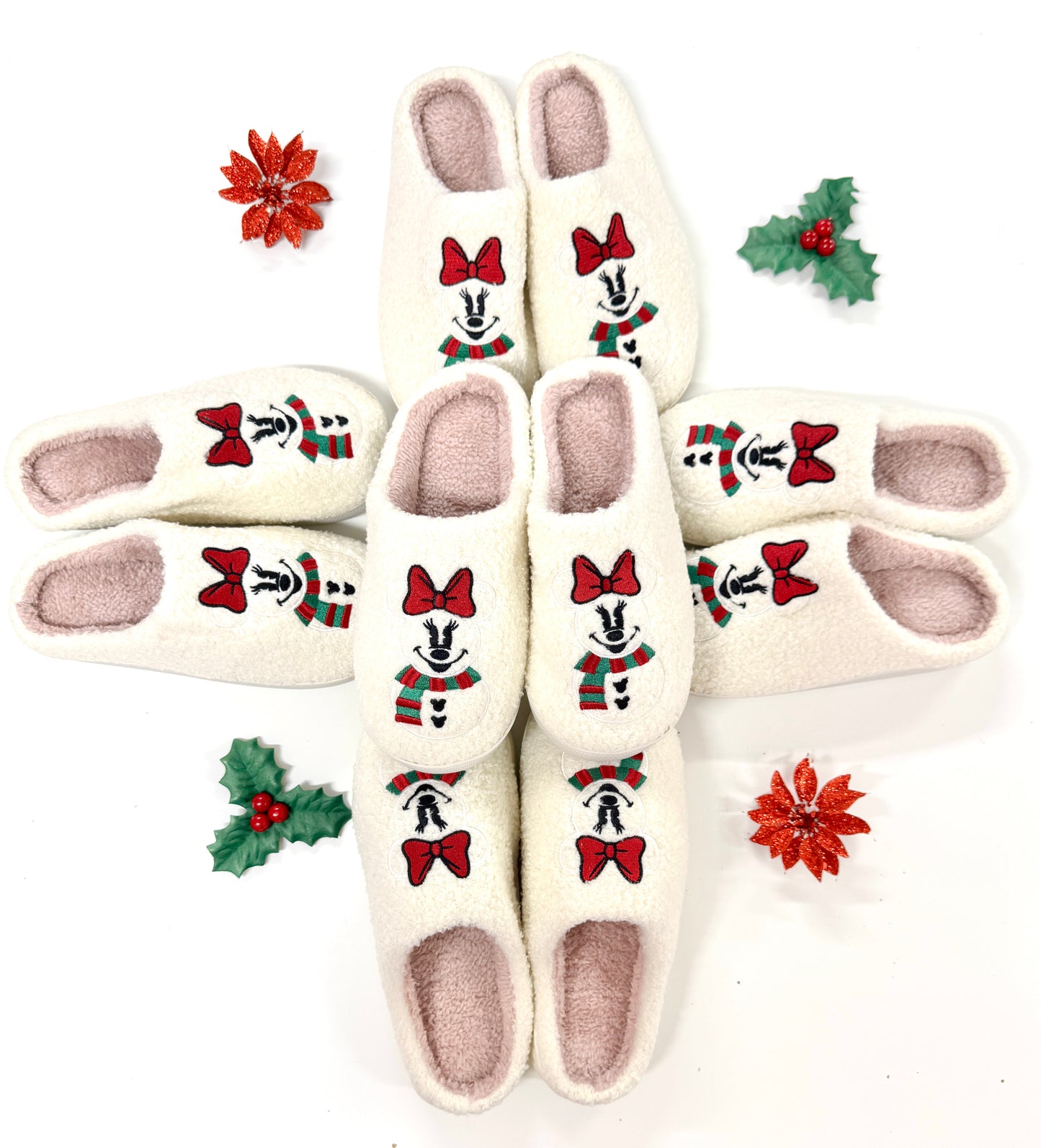 Bow & Snow Cozy Slippers