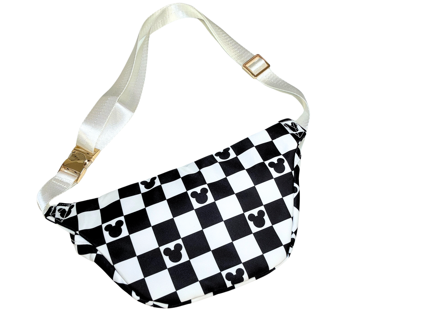 Black and White Checkered MM Fanny Pack / Cross Body