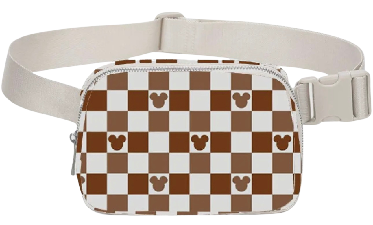 Rust Checkered Fanny Pack