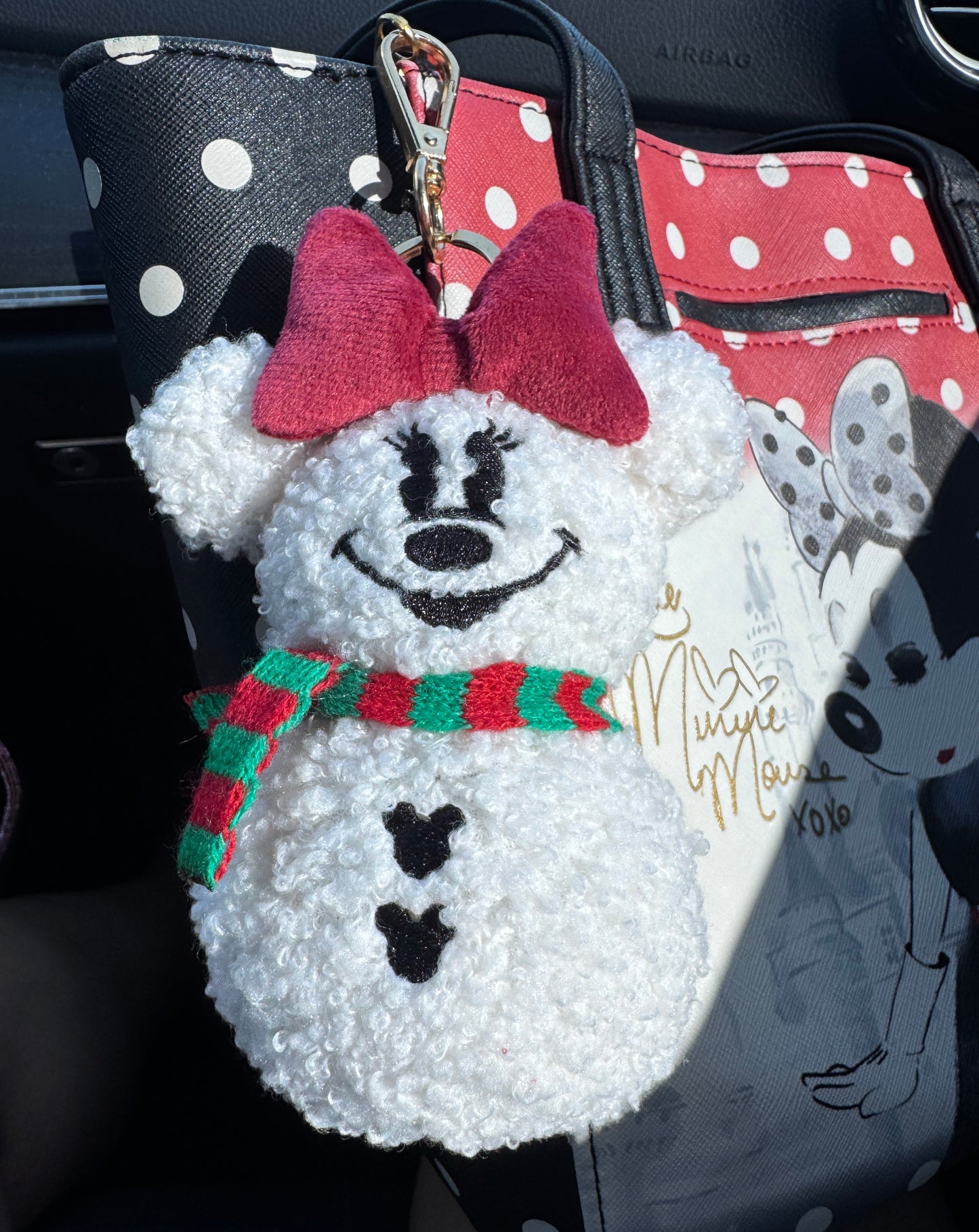 Minnie Mouse Snow Plushie / Keychain / Bag Charm / Ornament