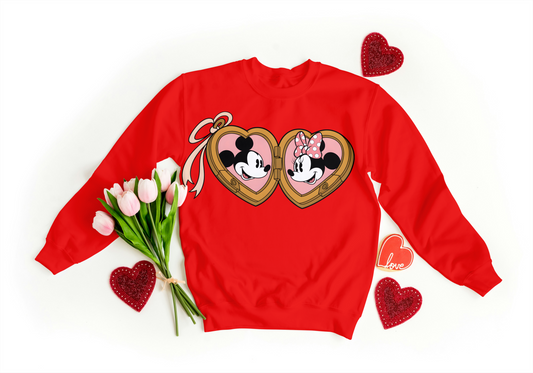 Mickey & Minnie Locket Crewneck Sweatshirt
